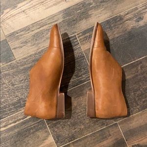 Brown Leather Open Foot Shoe